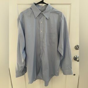 Eagle Men's Light Blue Long Sleeved Dress Shirt Sz 17  34/35